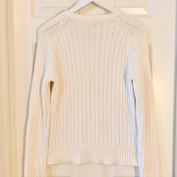 J. Crew Ribbed Cotton Crewneck Sweater w/ Zipper - Picture 6 of 6